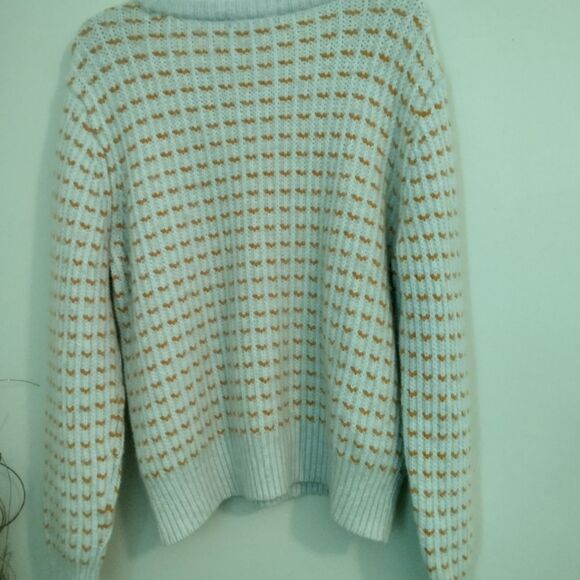 Madewell Barfield sweater color heather Blizzard size L - Picture 2 of 7